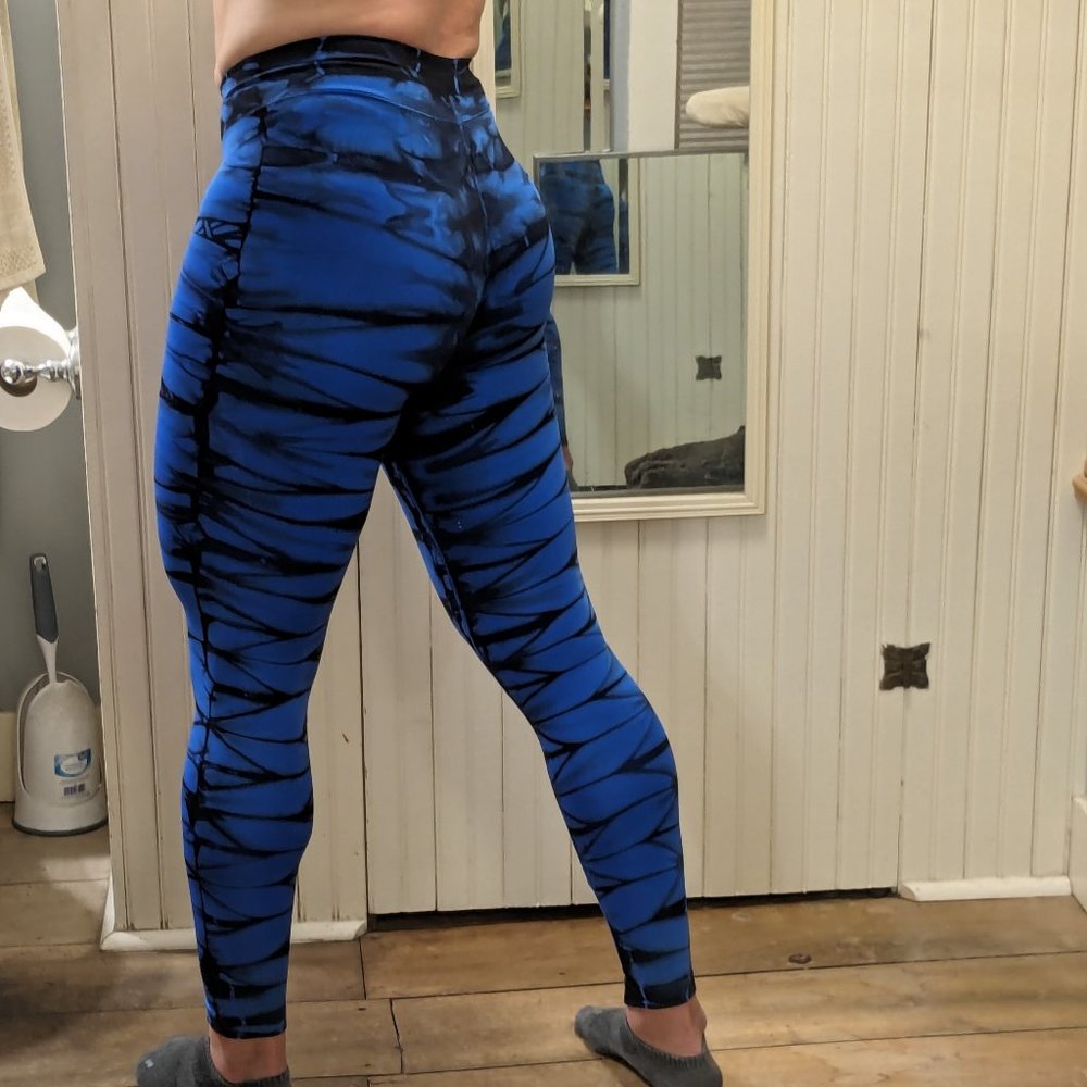 Nux leggings Blue/black tie-dyed size S